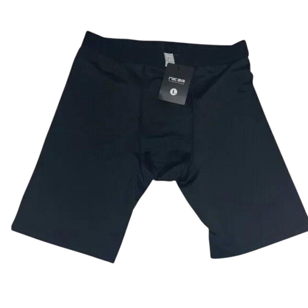 Niksa Mens Black Compression‎ Shorts Athletic Performance Base Layer Size Large